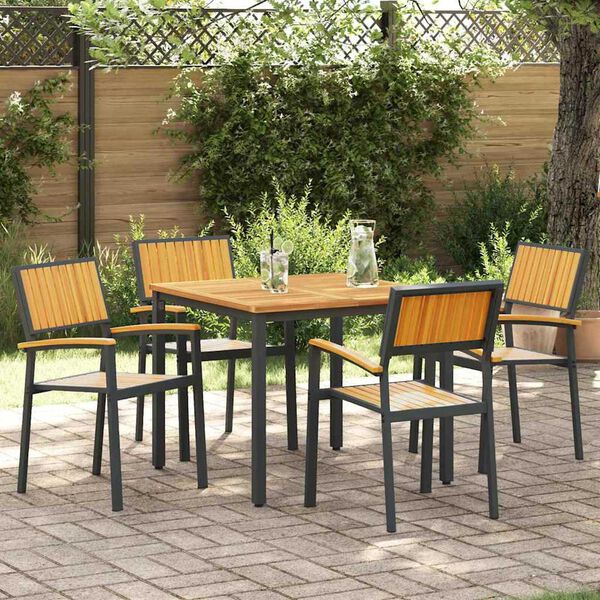 vidaXL Garden Chair 4 pcs Brown 56 x 57 x 87cm Solid Acacia wood