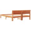 vidaXL Bed Frame with Headboard Wax Brown 140 x 200 cm Solid Pine Wood