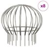 vidaXL Gutter Leaf Guard 8 pcs Silver 160 mm Stainless Steel