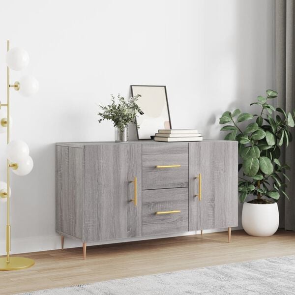 vidaXL Sideboard Grey Sonoma 100x36x60 cm Engineered Wood