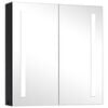 vidaXL Bathroom Cabinet | Anthracite | MDF with melamine finish, glass | Medium