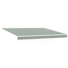 vidaXL Awning Replacement Fabric Green and White 380 x 295 cm