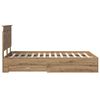 vidaXL Bed Frame with Drawer Artisan Oak 120 x 190 cm Engineered Wood