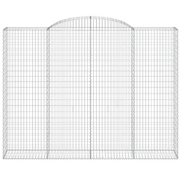 vidaXL Arched Gabion Baskets 3 pcs 300x50x220/240 cm Galvanised Iron