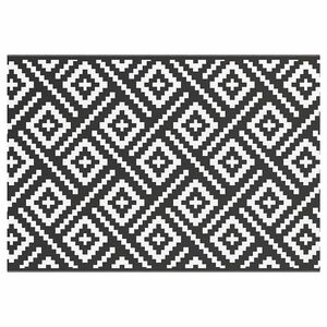 vidaXL Outdoor Carpet ARAKIL White and Black 160x230 cm PP