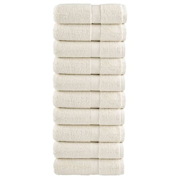 vidaXL Premium Guest Towels SOLUND 10 pcs Cream 30x50 cm 600 gsm