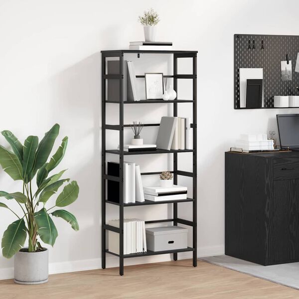 vidaXL Bookshelf Black Oak 60 x 29.5 x 149 cm Engineered Wood