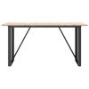 vidaXL Dining Table O-Frame 160x80x75 cm Solid Wood Pine and Steel