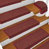 vidaXL Stair Mats 30 pcs 65x21x4 cm Bordeaux Rectangular Edge