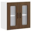 vidaXL Kitchen Wall Cabinet with Glass Door "Kalmar" Brown Oak