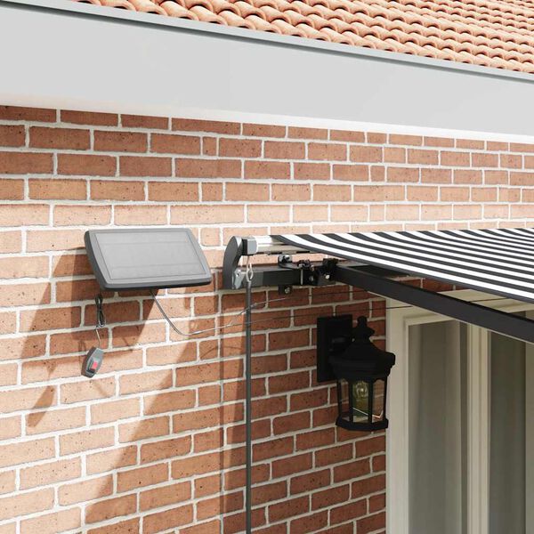 vidaXL Manual Retractable Awning with LEDs Anthracite&White 500x300 cm