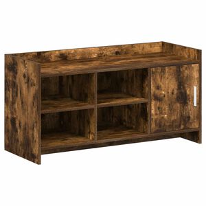 vidaXL Shoe Cabinet Smoked Oak 100 x 39.5 x 51 cm Engineered Wood