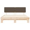 vidaXL Bed Frame with Upholstered Headboard Taupe 180 x 200 cm