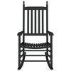 vidaXL Rocking Chairs with Curved Seats 2 pcs Black Solid Wood Poplar