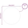 vidaXL Wall Mirror Round &Oslash; 60 cm Tempered Glass