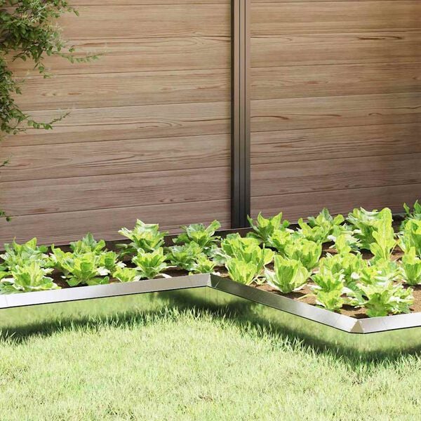 vidaXL Snail Fence Silver 10 x 10 x 25 cm Galvanised Steel