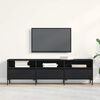 vidaXL TV Cabinet Black Oak 150 x 30 x 44.5 cm Engineered Wood