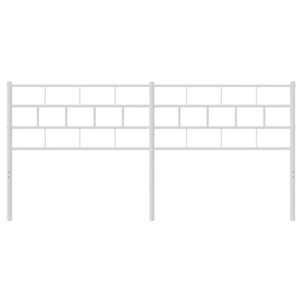 vidaXL Metal Replace Headboard White 200 cm