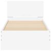 vidaXL Bed Frame without Mattress with LED Lights White 90x190 cm Single