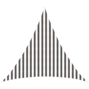 vidaXL Sunshade Sail 3 x 3 x 3 m HDPE Triangular Light Grey and White