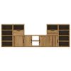 vidaXL 5 Piece TV Units with Storage ODDA Solid Wood Pine