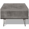 vidaXL Coffee Table 90x55.5x38.5 cm Solid Paulownia Wood Grey