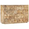 vidaXL Alphabet Cabinet with 6 Drawers 120x35x79 cm Solid Mango Wood