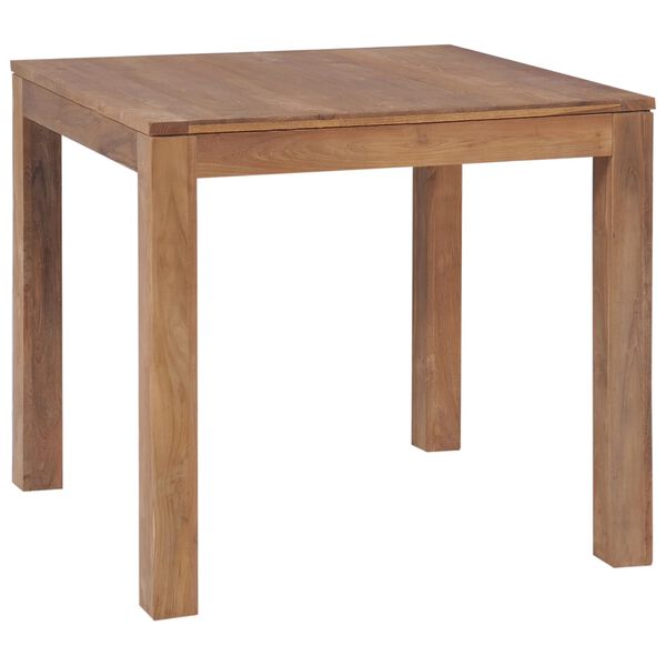 vidaXL Dining Table Solid Teak Wood with Natural Finish 82x80x76 cm