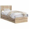 vidaXL Bed Frame with Storage and Headboard Sonoma Oak 90 x 200 cm