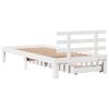 vidaXL Bed Frame with Drawers without Mattress White90x190 cm Single