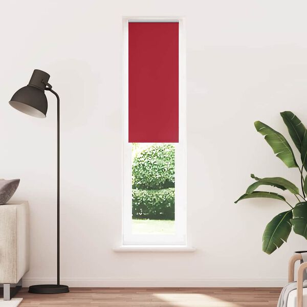 vidaXL Roller Blind Blackout Red 45x230 cm Fabric Width 40.7 cm Polyester
