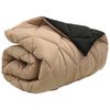 vidaXL Winter Duvet Black and Taupe 220 x 155 cm Microfiber