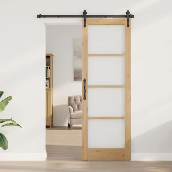 vidaXL Interior Door with Glass ORKDAL Brown 73.5 x 211 cm