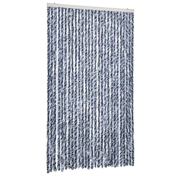 vidaXL Insect Curtain Blue and White 118x220 cm Chenille