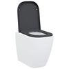 vidaXL Toilet Seat Anthracite 44.5 x 35 x 3.6 cm Duroplast