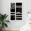 vidaXL Mirror Jewellery Cabinet Wall Mounted White 37.5x10x106 cm