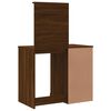 vidaXL Dressing Table with LED Lights Brown Oak 90x42x132.5 cm