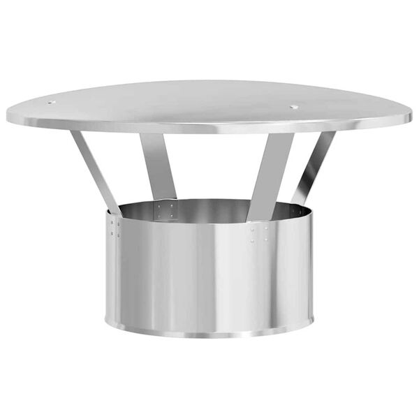 vidaXL Rain Cover Chimney Silver 35 x 35 x 20 cm Stainless Steel