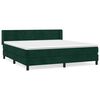 vidaXL Box Spring Bed with Mattress Dark Green 160x200 cm Velvet