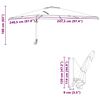 vidaXL Garden Parasol Azurblau 248.5 x 247.5 x 160 cm