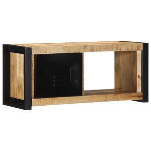 vidaXL TV Cabinet 80x30x35 cm Solid Rough Wood Mango