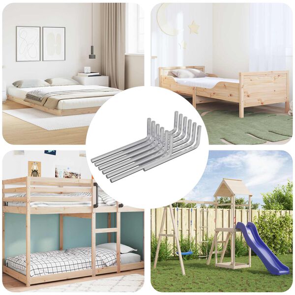 vidaXL Hex Key 12 pcs Silver 20 x 52 mm Steel