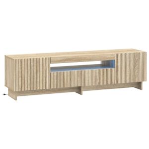 vidaXL LED TV Cabinet Sonoma Oak Engineered Wood