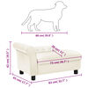 vidaXL Dog Sofa Cream 83x45x42 cm Faux Leather