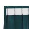 vidaXL Blackout Curtains 2 pcs Dark Green 140 x 225 cm Velvet