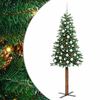 vidaXL Slim Christmas Tree Green 180 cm PVC and Solid Pine wood