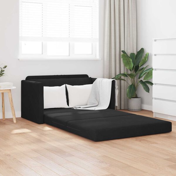 vidaXL Folding Sofa Bed Black 124 x 71 x 78 cm Velvet