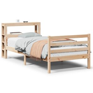 vidaXL Bed Frame with Headboard without Mattress 100x200 cm