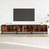 vidaXL TV Cabinet Smoked Oak 210x35x41 cm Engineered Wood