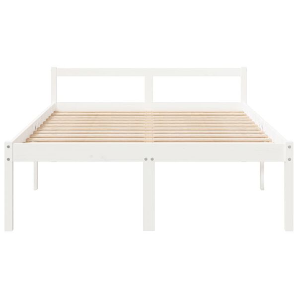 vidaXL Senior Bed without Mattress White 140x200cm Solid Wood Pine
